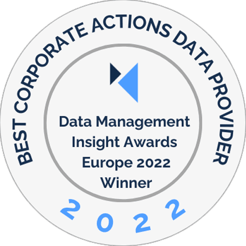 DMI Awards - 2022 - Best Corporate Actions Data Provider
