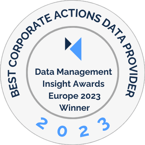 DMI Awards - 2023 - Best Corporate Actions Data Provider